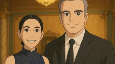 Photo of Abinader y Raquel al estilo Ghibli