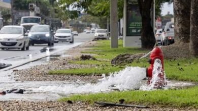 Photo of Hidrante bota agua a borbotones en la avenida Luperón
