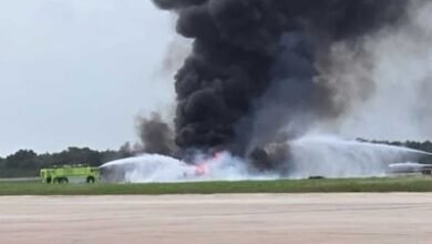Photo of Momento exacto en que avión se accidenta en La Romana