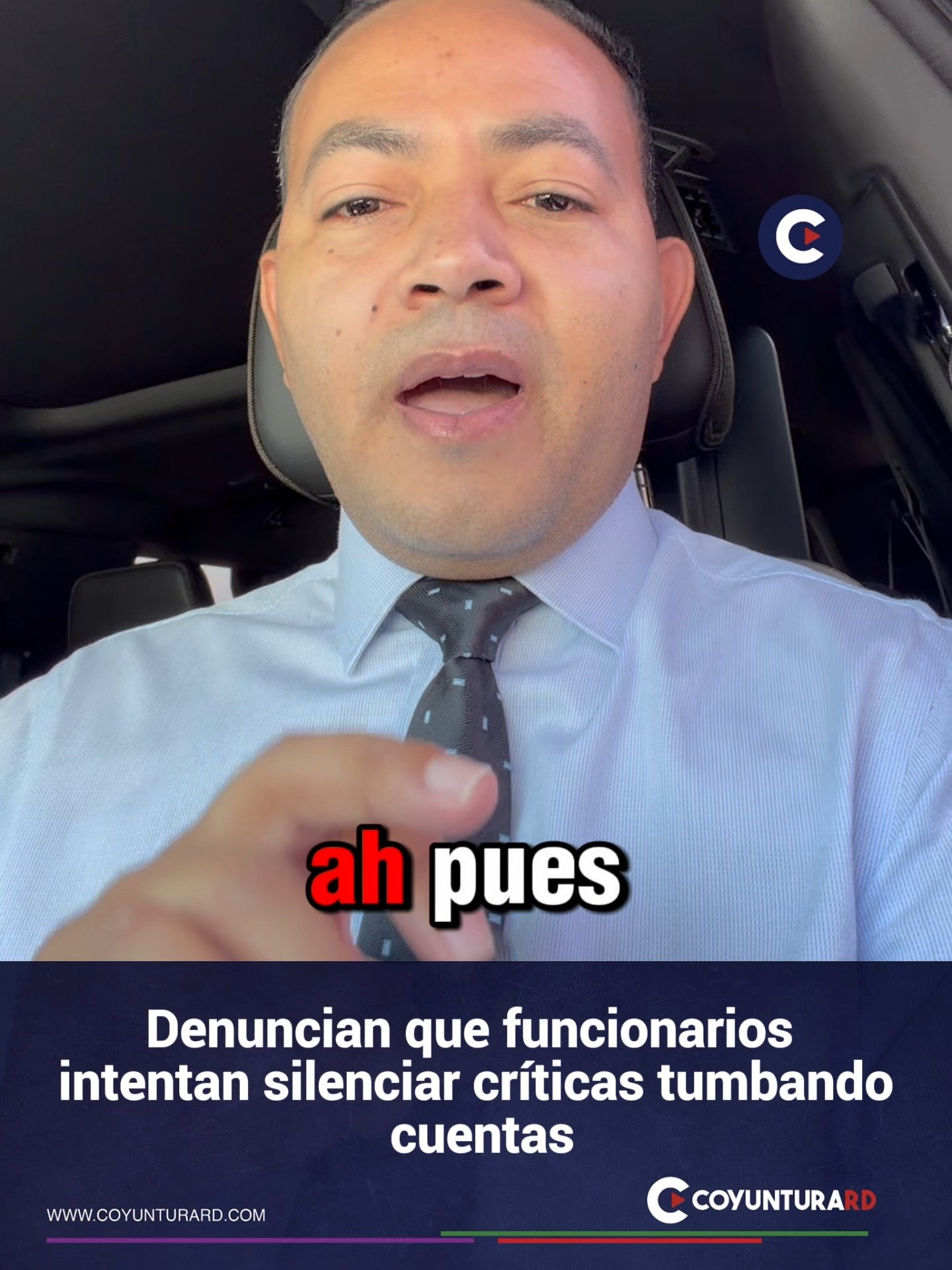Delvis Santos durante su intervención difundida por CoyunturaRD.