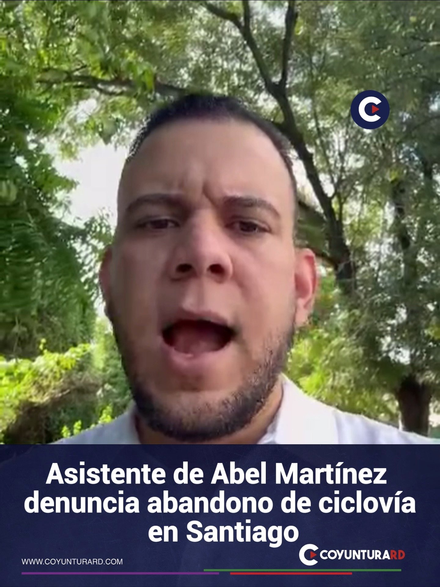 Estado de la ciclovía de la Circunvalación Sur mostrado en la denuncia.