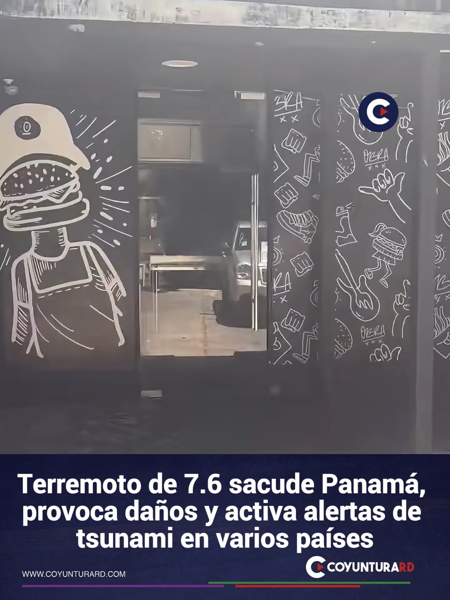 Escena difundida tras el terremoto registrado en Panamá el 9 de octubre de 2026.