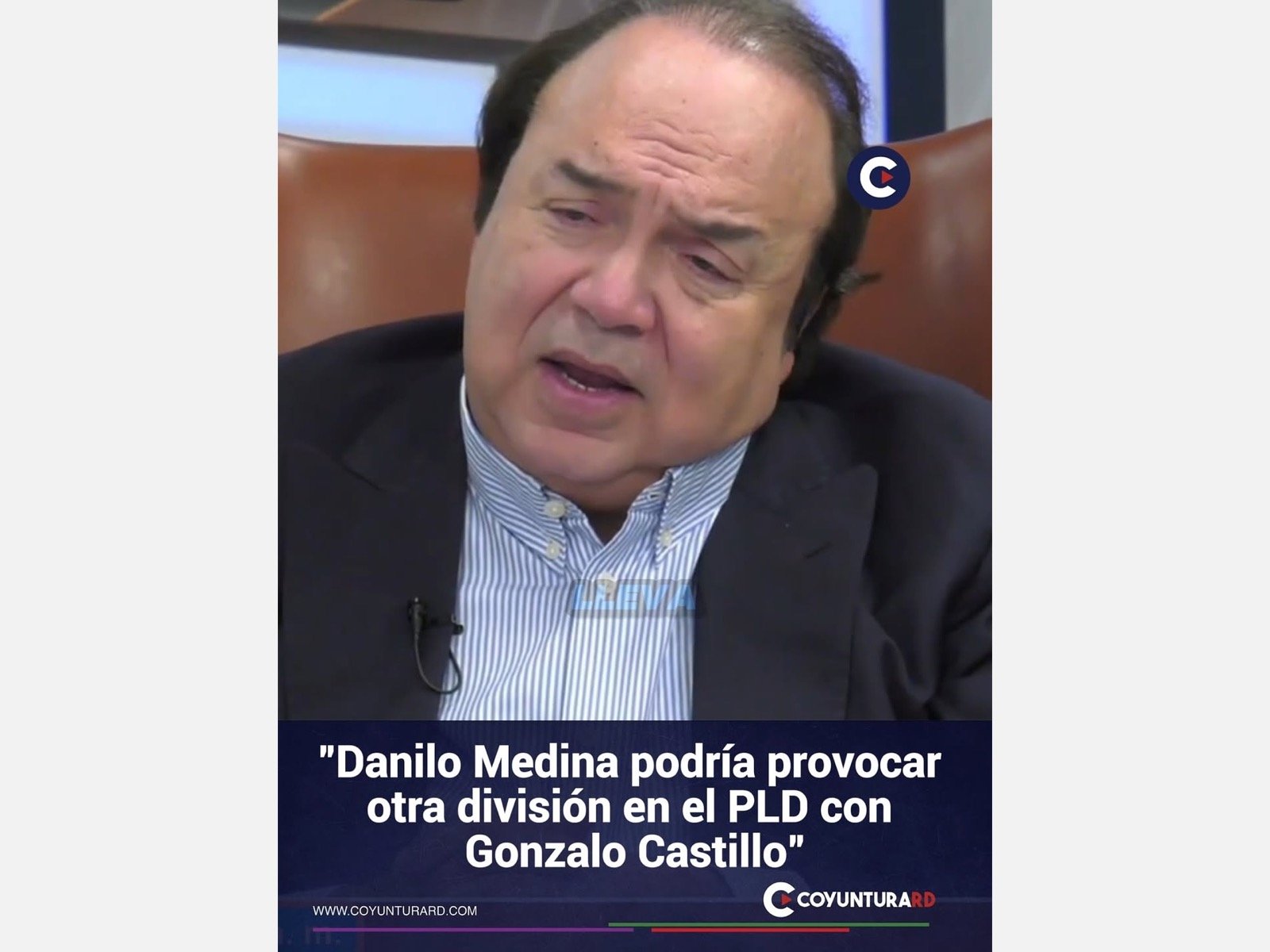 Vinicio Castillo mientras comenta el escenario interno del Partido de la Liberación Dominicana.