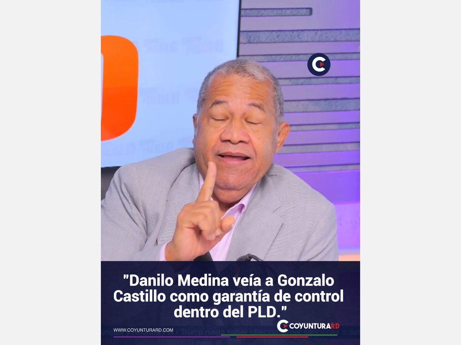 Domingo Páez durante un comentario radial sobre las tensiones internas del PLD.