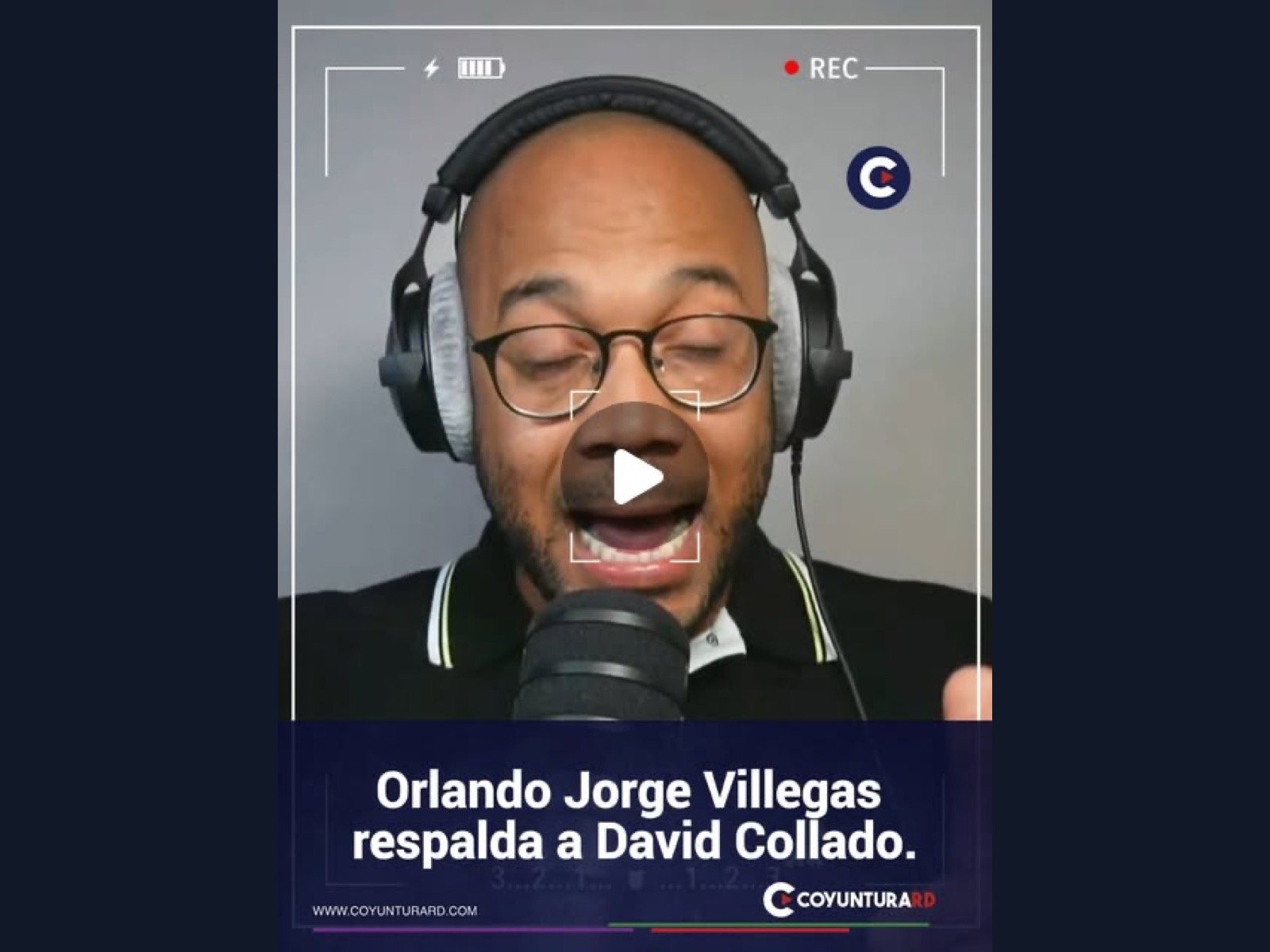 Julio Alberto analiza el respaldo de Orlando Jorge Villegas a David Collado